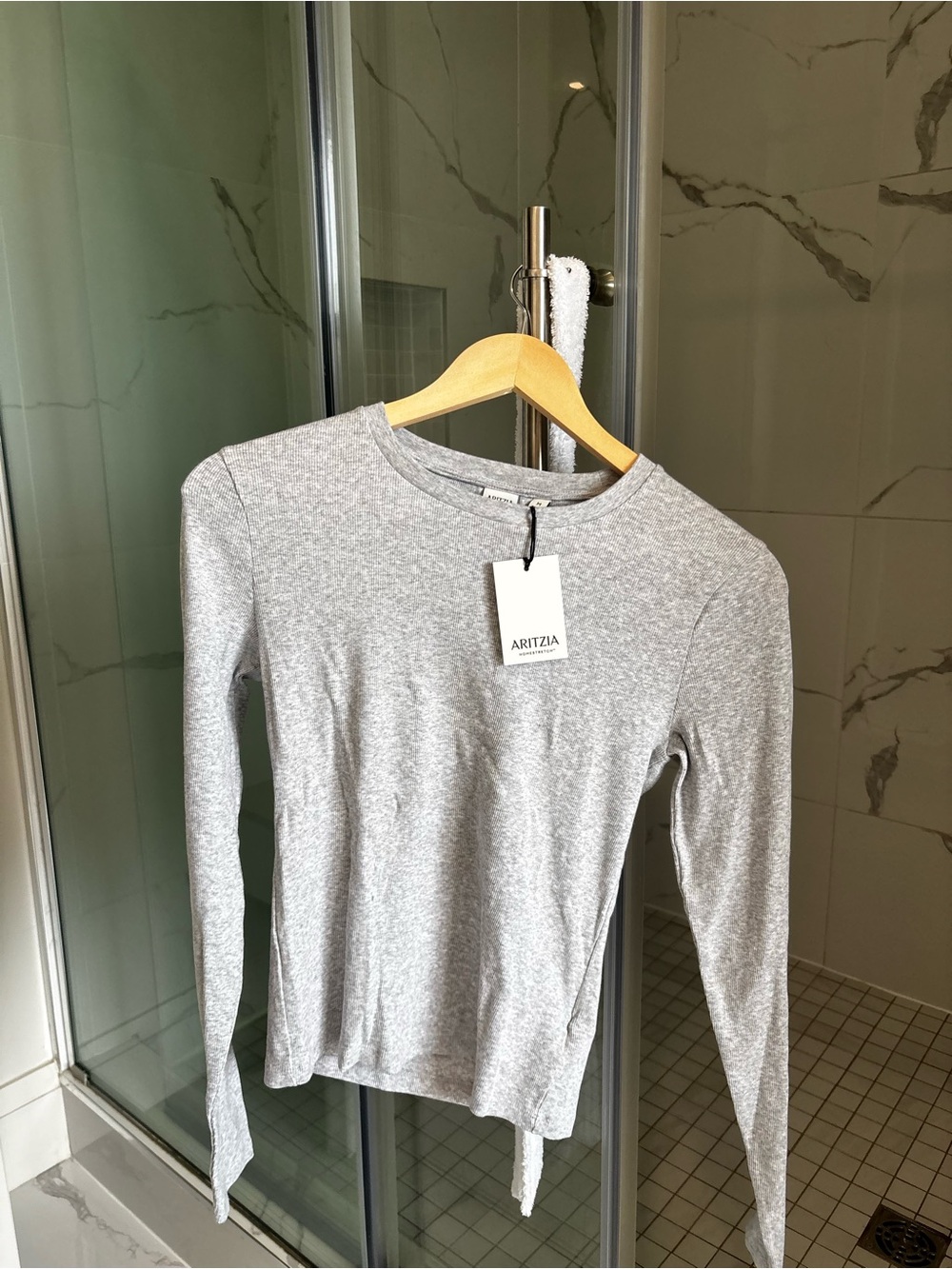 Aritzia Heather Gray Long Sleeve Tee
